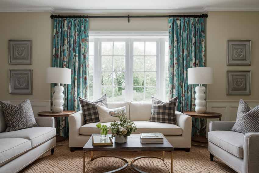 CURTAIN RODS Living Area